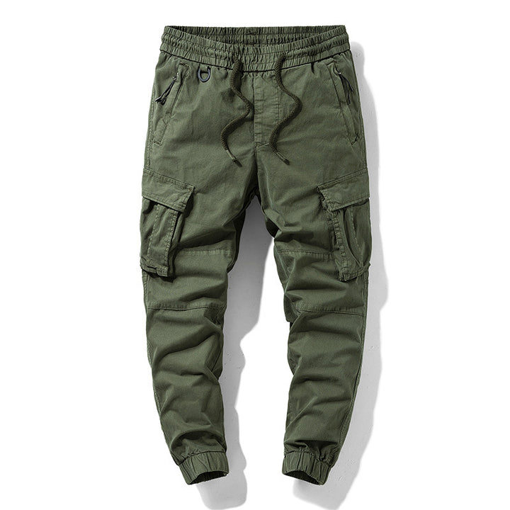 Men's utility jogger pants with sculpted knee panels, reinforced cargo pockets, and elastic comfort waistband Drune