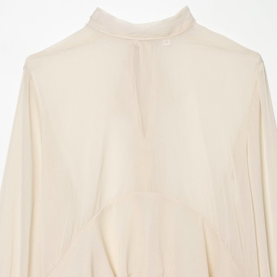 Women Asymmetrical Ruffle Blouse with High Front, Low Back and Bell Sleeves Mune Fashion