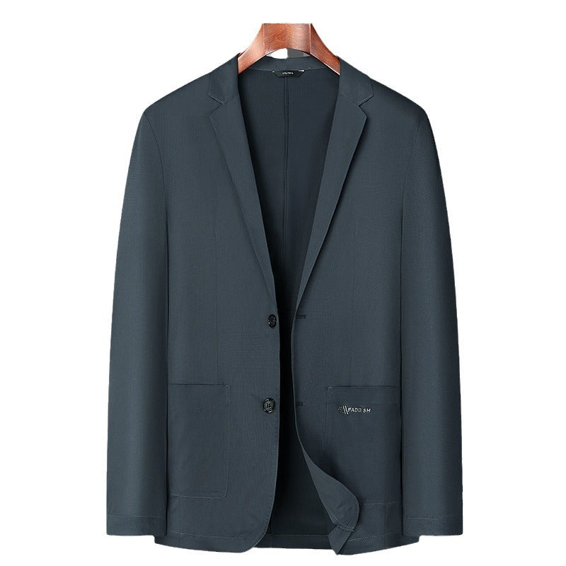 Men's unstructured lightweight blazer with patch pockets and minimal lining Mune Fashion