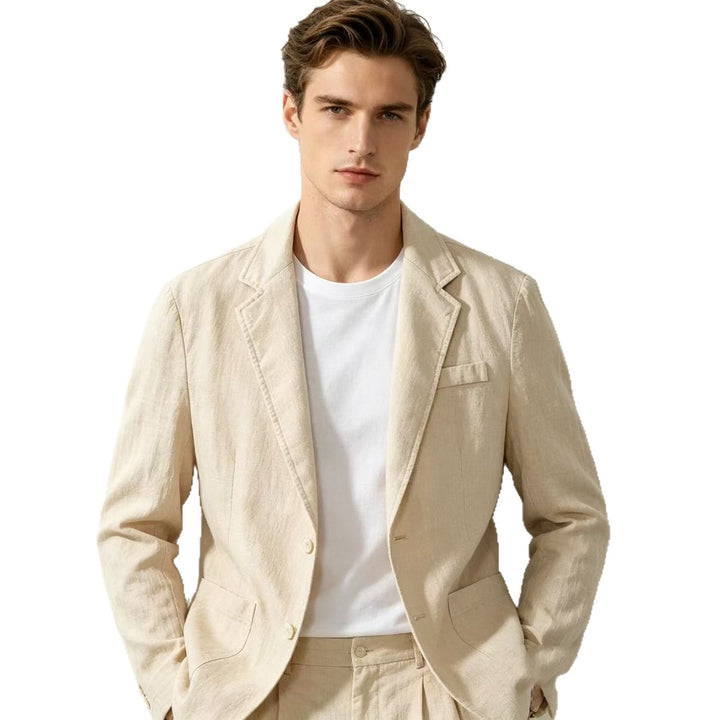Men's light linen blazer with modern slim-fit cut Mune Fashion