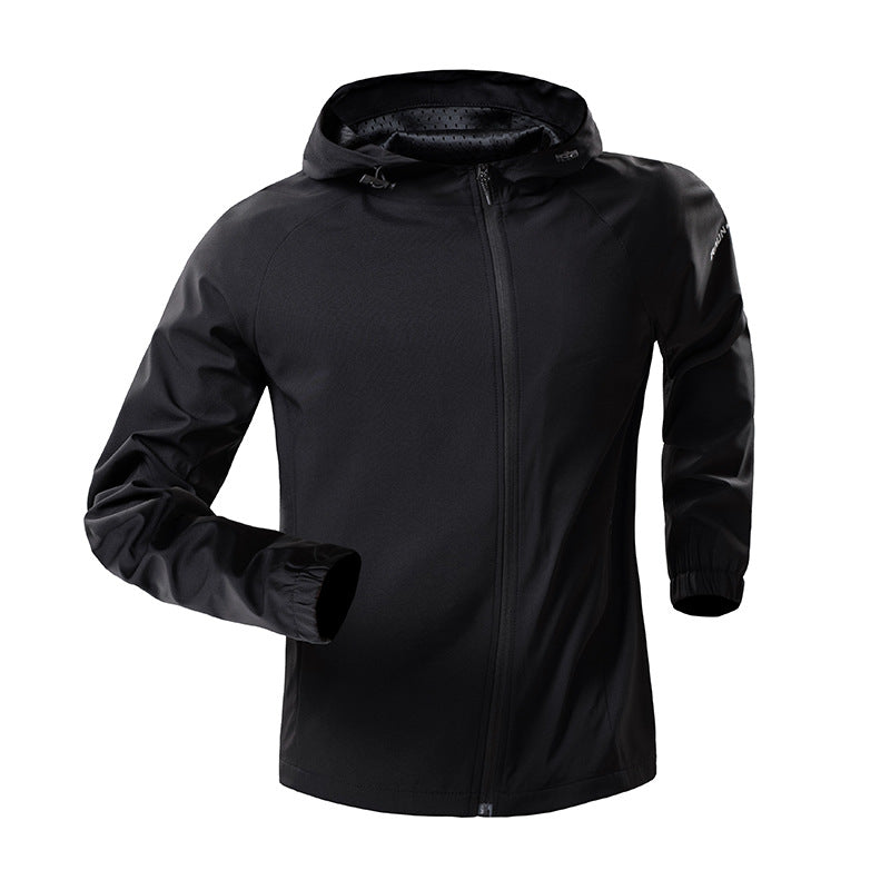 Men's lightweight water-repellent hooded shell jacket with breathable mesh lining Mune Fashion