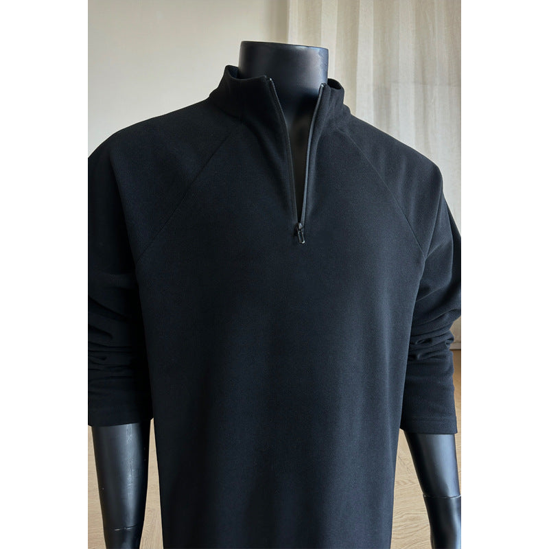 Women's fashionable stand-up collar sweater with zipper Mune Fashion