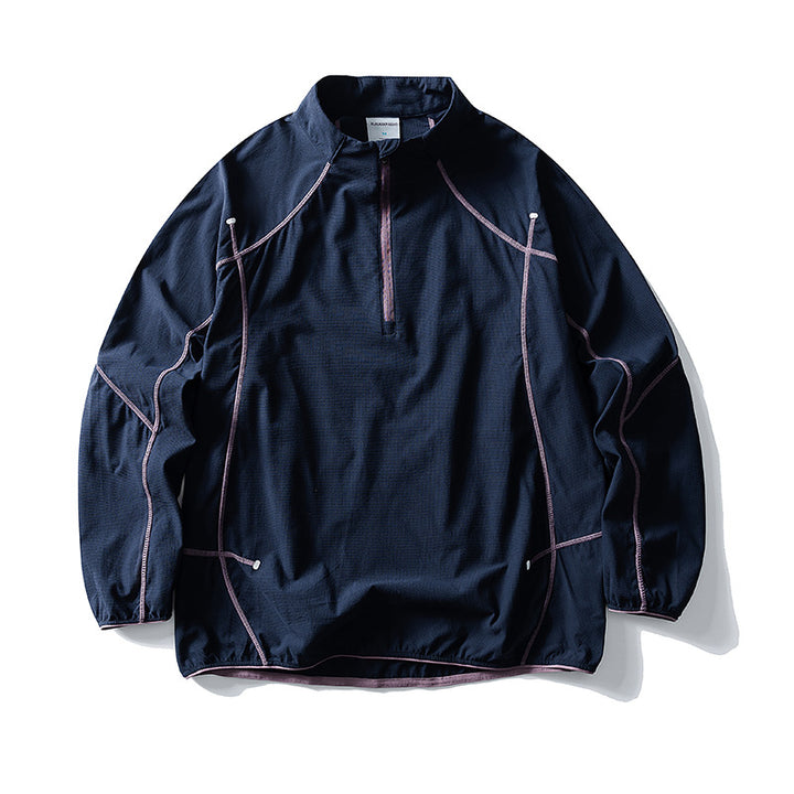 Unisex Lightweight Tech Half-Zip Pullover with Raglan Sleeves Mune Fashion