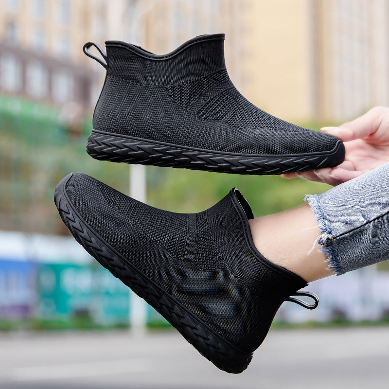 Women's Elastic Knit Slip-On Ankle Sneaker with Profilsole Mune Fashion