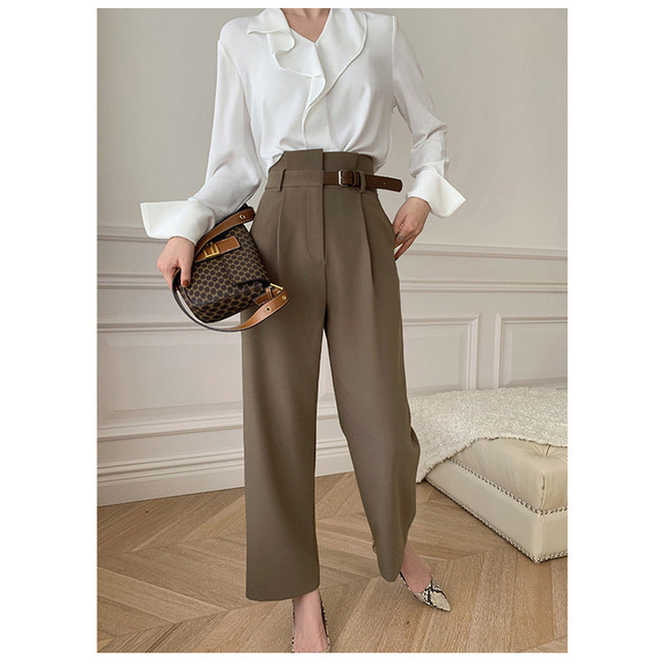 Women High-Waisted Dress Pant Mune Fashion