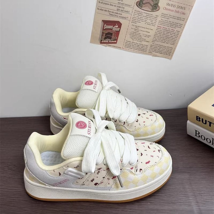 Women's Vintage Sport Sneakers with fashionable denim design Mune Fashion