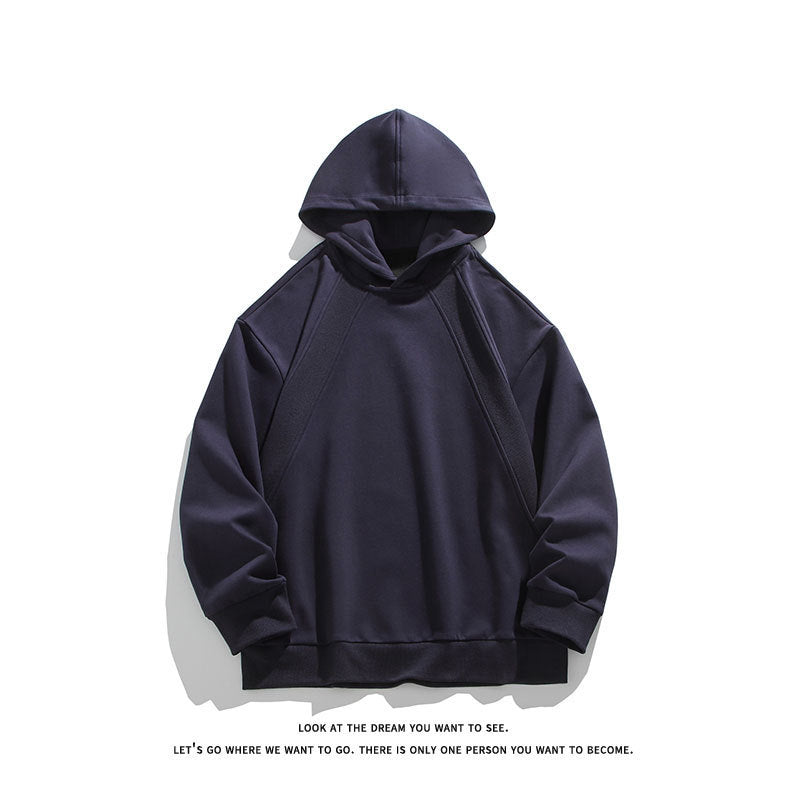 Men's Oversize Hoodie with Raglan Seams and Minimalist Streetwear Design Mune Fashion