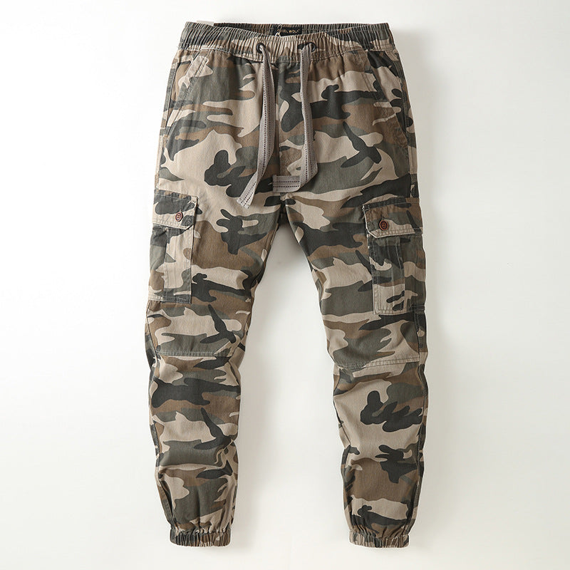 Men's cargo pants in jogger style with drawstring, ankle cuffs, and multifunctional pockets Mune Fashion