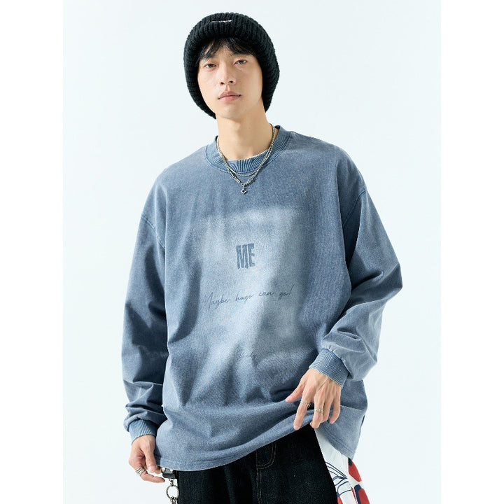 Men's Oversize Vintage Sweatshirt with Pigment Dye Mune Fashion