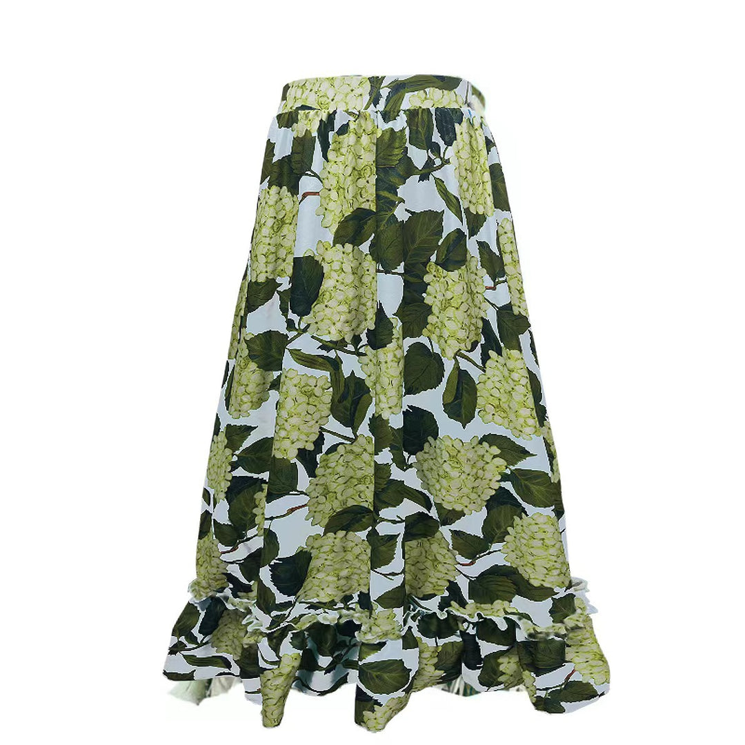 Ladies' one-piece swimsuit with voluminous ruffle details and floral design Mune Fashion