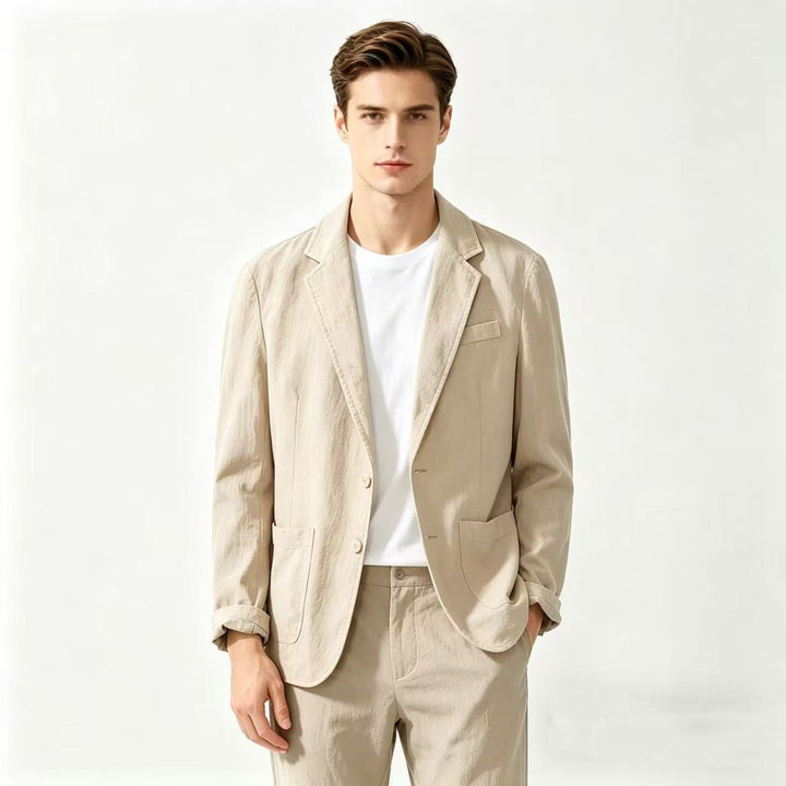 Men's light linen blazer with modern slim-fit cut Mune Fashion