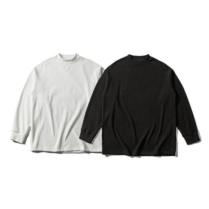 Unisex Oversize-Longsleeve Shirt with Mockneck made of Cotton Blend Mune Fashion