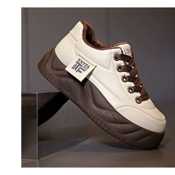 Women Fleece-lined Chunky Sneakers with non-slip sole and fashionable design Mune Fashion