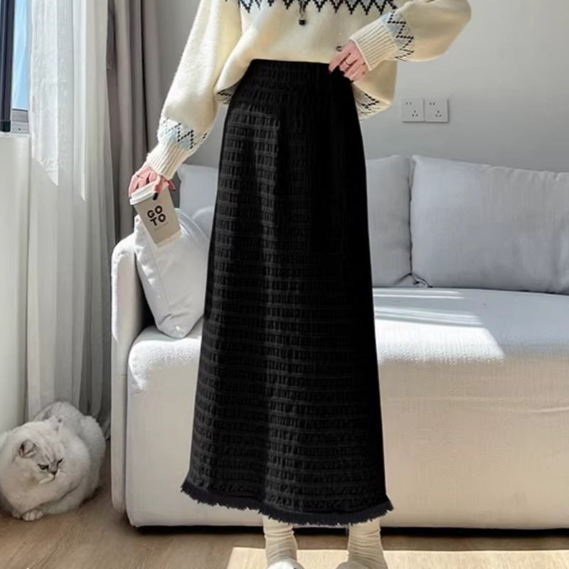 Women's Flowing Skirt with Fringes Mune Fashion
