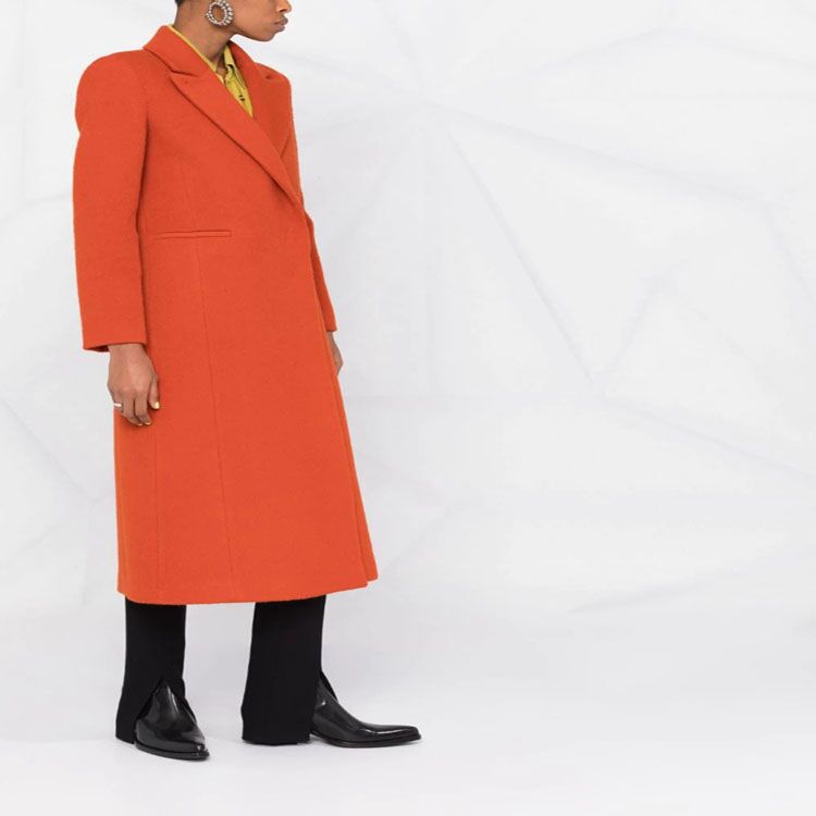 Women's Maxi-Length Wool Blend Long Coat with Slim Seam Design and Hidden Pockets Mune Fashion