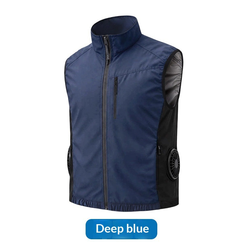 Unisex nan ergonomic cooling vest with integrated fans and battery connection Mune Fashion