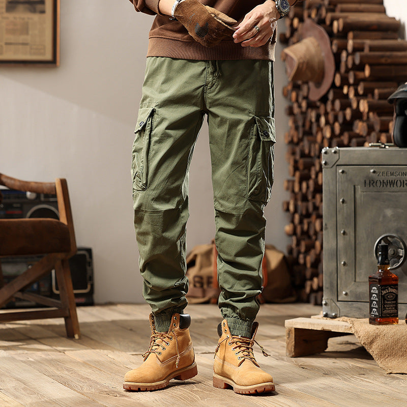Herren Leichte Cargo-Jogginghose mit elastischem Komfortbund, Taschenorganisation und Reißverschluss‑Knöchel Mune Fashion