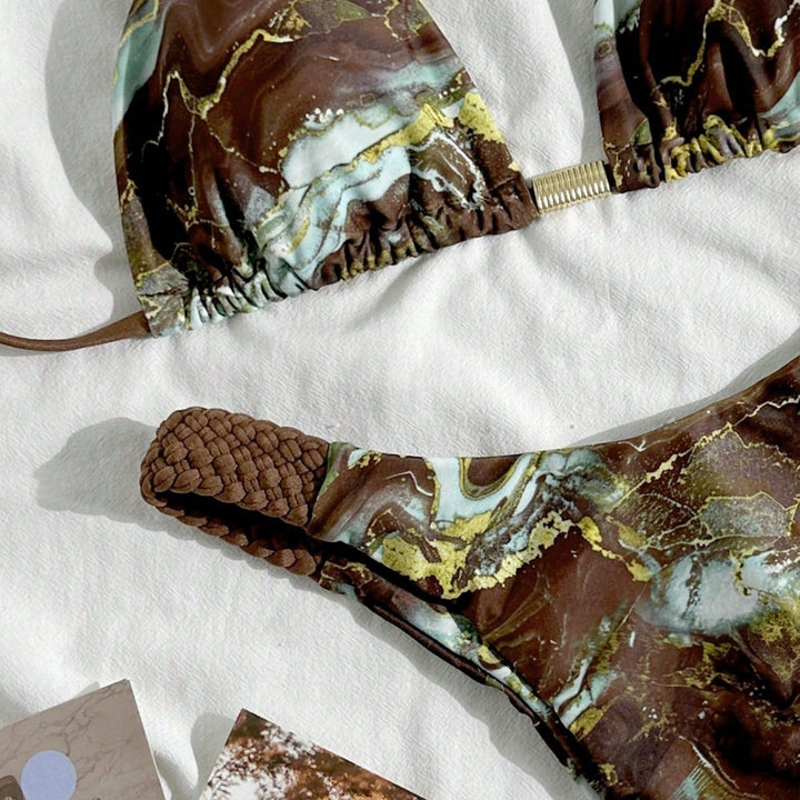 Women's Triangle Bikini with Innovative Woven Details Mune Fashion