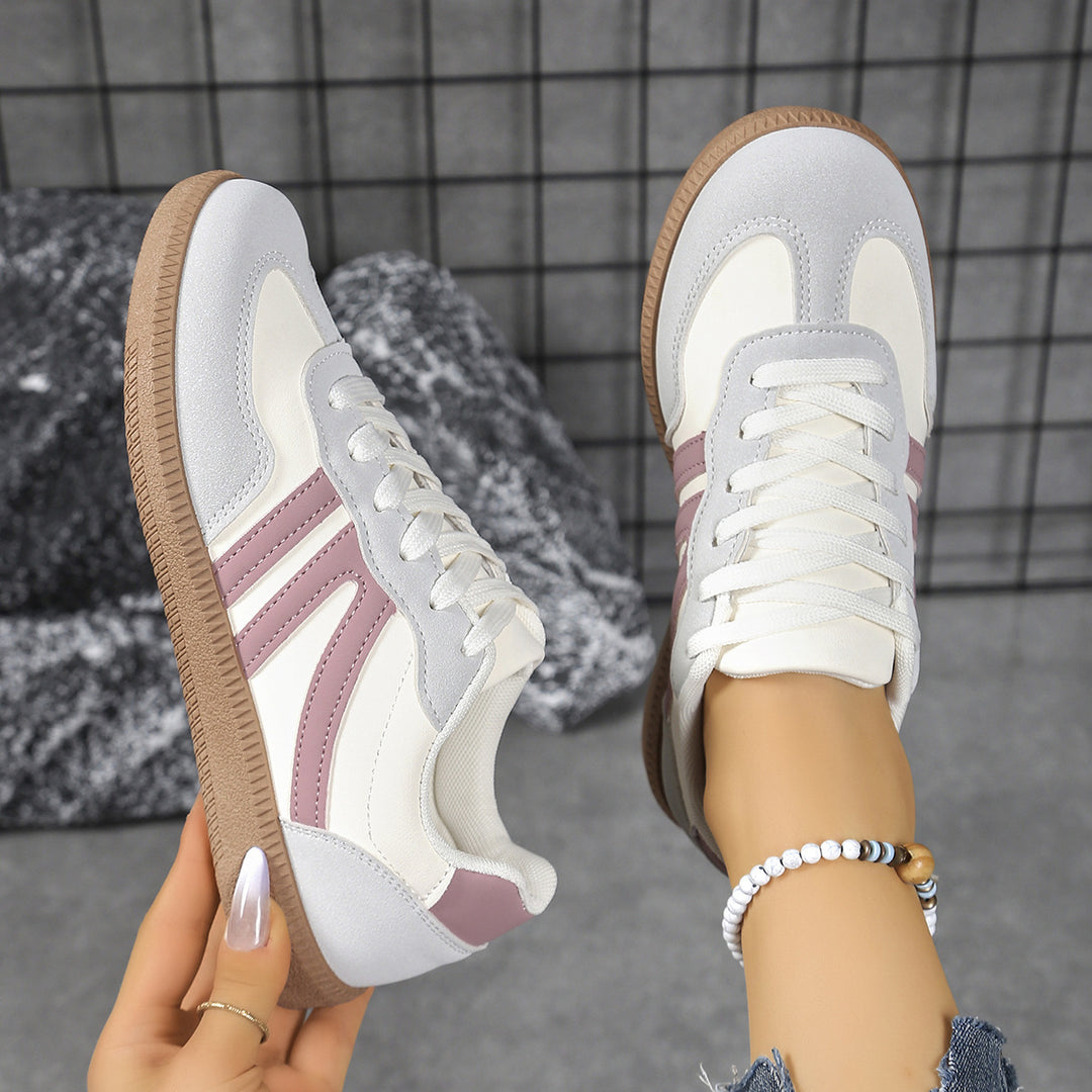 Damen Retro-Sneaker mit Gumsohle und gepolsterter Innensohle Mune Fashion