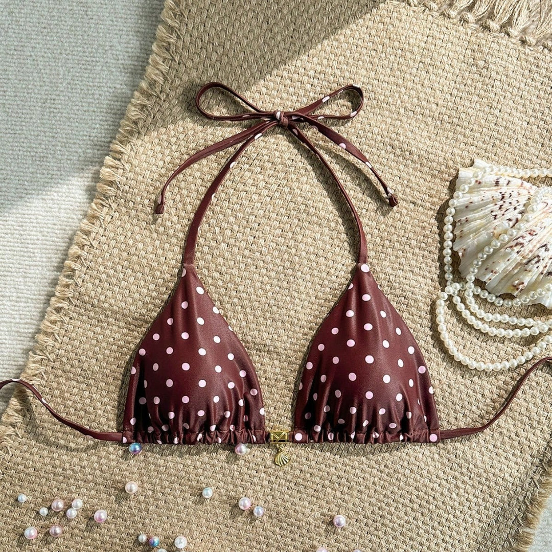 Women's Triangle Bikini Top with Ruffles Mune Fashion