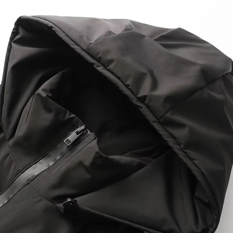 Women's short padded hooded jacket with water-repellent membrane and zip pockets Mune Fashion