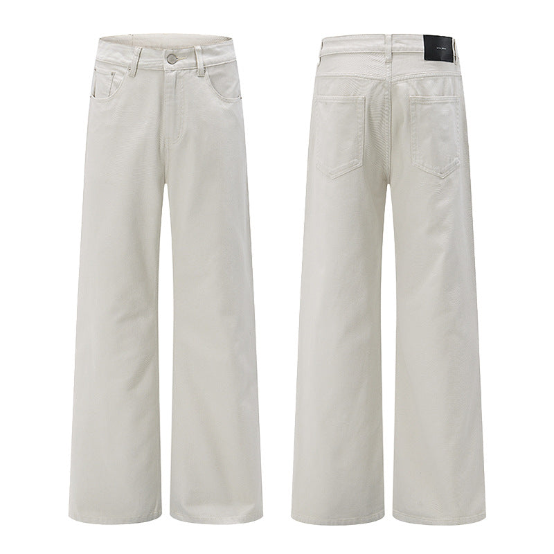 Men's Loose-Fitting Cotton Twill Baggy Pants with Drop Crotch and Clean Five-Pocket Cut Mune Fashion