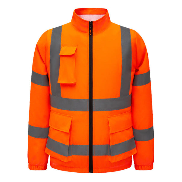 Unisex nano high-visibility warning jacket with reflective stripes and multifunctional outer pockets Mune Fashion