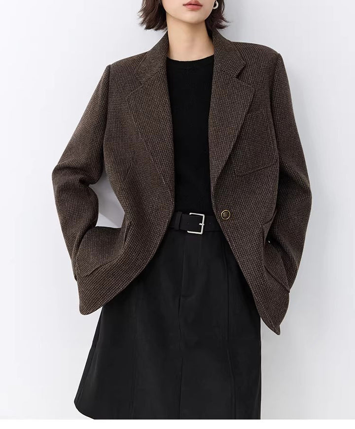 Women's Elegant oversized jacket with textured design Drune
