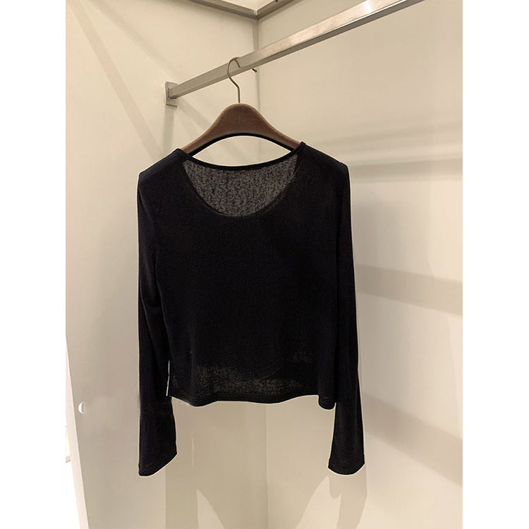 Women's Casual Long Sleeve Shirt with Asymmetric Cut Mune Fashion