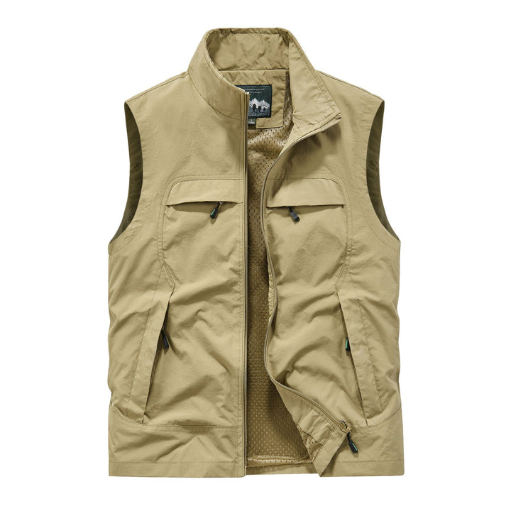 Men's Breathable Photographer Utility Vest with Mesh Lining and Multiple Pockets Mune Fashion