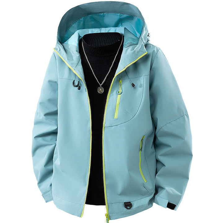 Men's Technical Softshell Outdoor Jacket with Hood water- and windproof membrane sealed zippers Mune Fashion