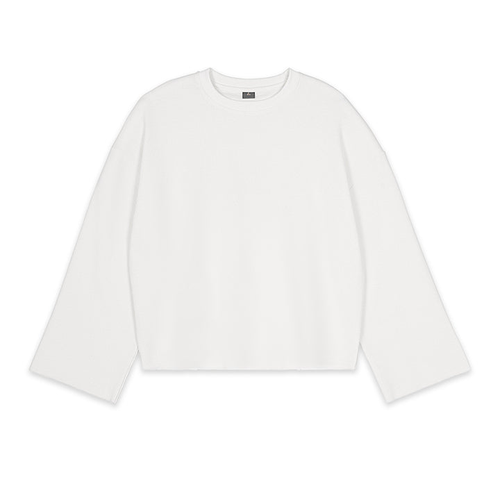 Men's Boxy Waffle Knit Sweater with Oversized Cut and Round Neck
