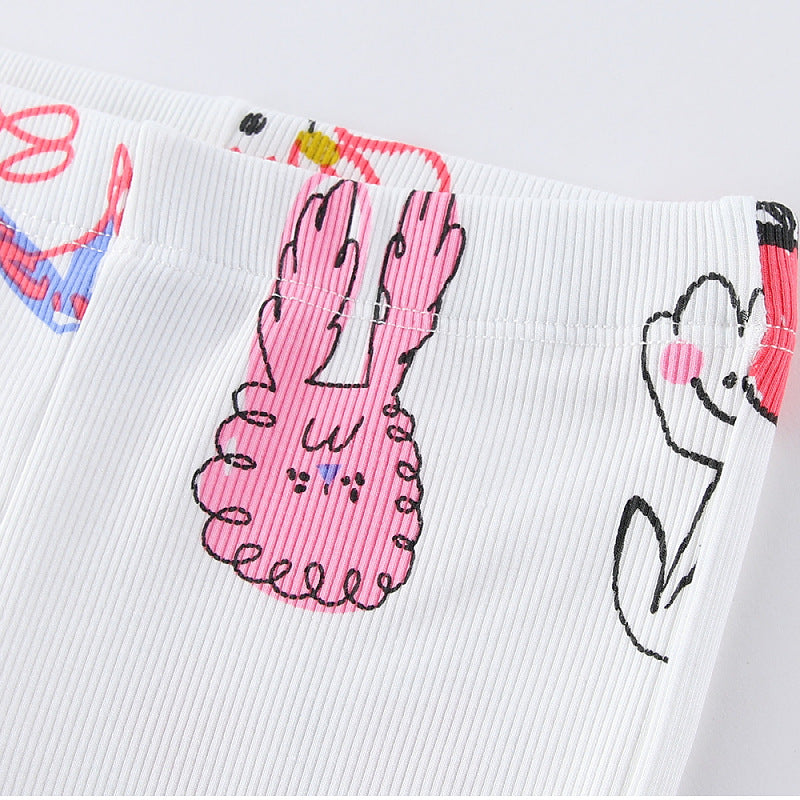 Girls' leggings with colorful, playful pattern Mune Fashion