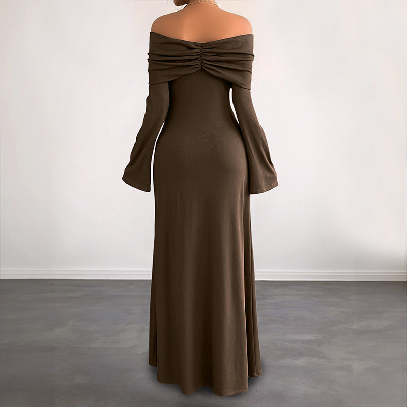 Women's Elegant Off-Shoulder Maxi Dress Mune Fashion