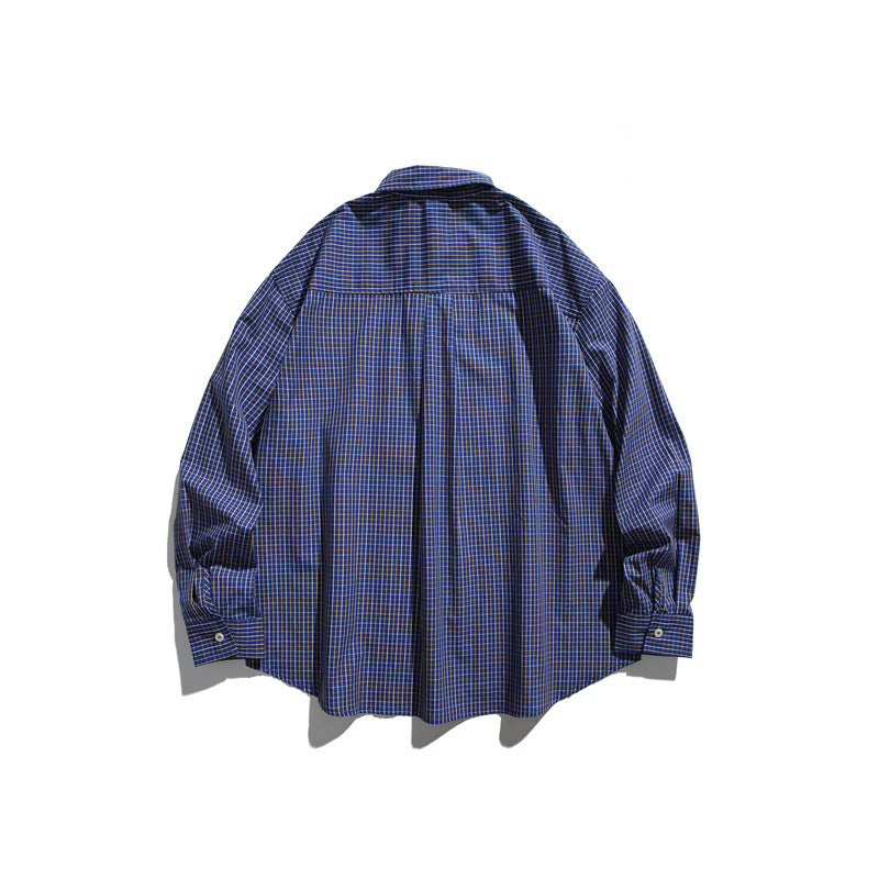 Unisex Loose Oversized Check Shirt with Dropped Shoulder and Chest Pocket Mune Fashion