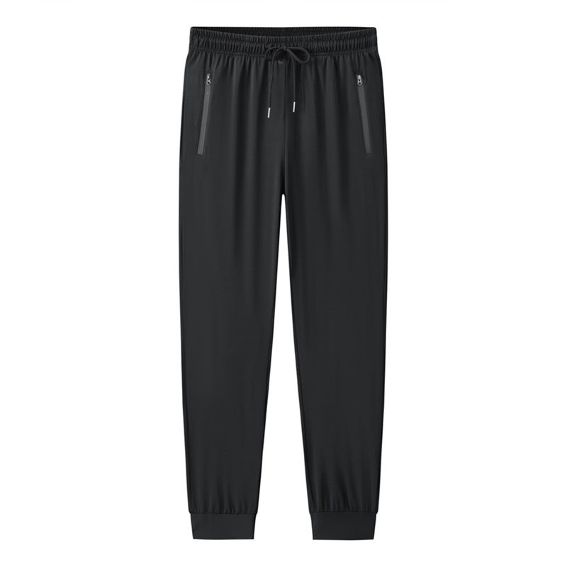 Men's Sporty Jogging Pants with Elastic Waistband and Practical Zipper Pockets Mune Fashion