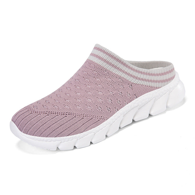 Women's knitted mule with sock-like shaft and cushioned segment outsole Mune Fashion