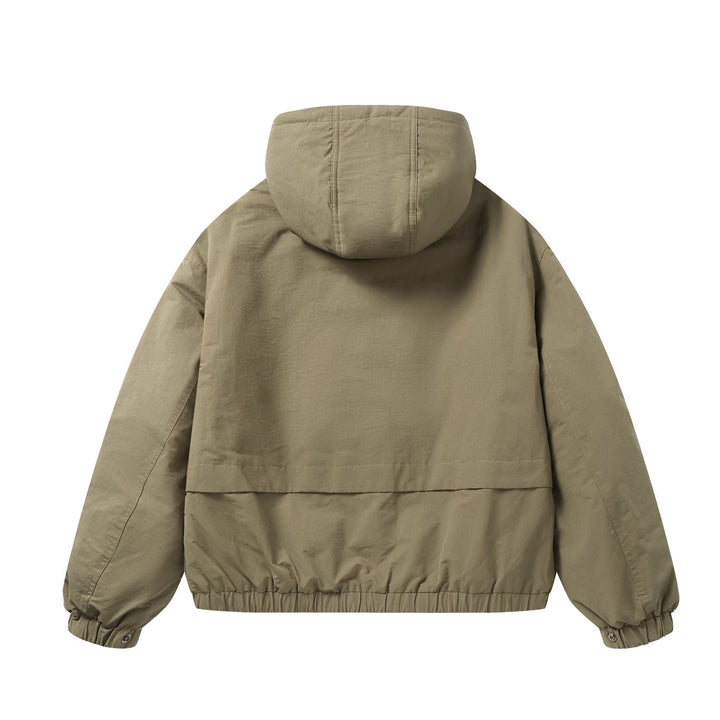 Men's technical hooded parka with water-repellent zippers, kangaroo pockets, and drawstring Mune Fashion