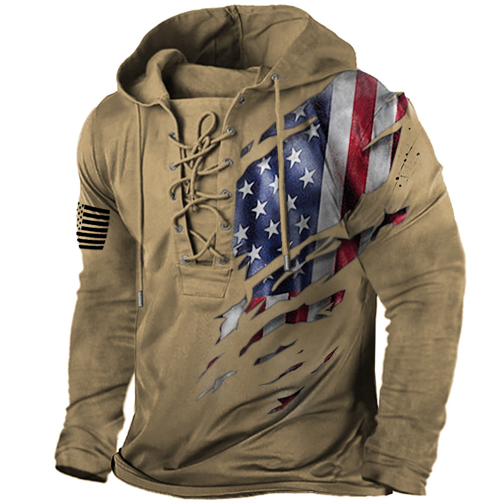 Men's Hoodie with Creative Graphic Elements Mune
