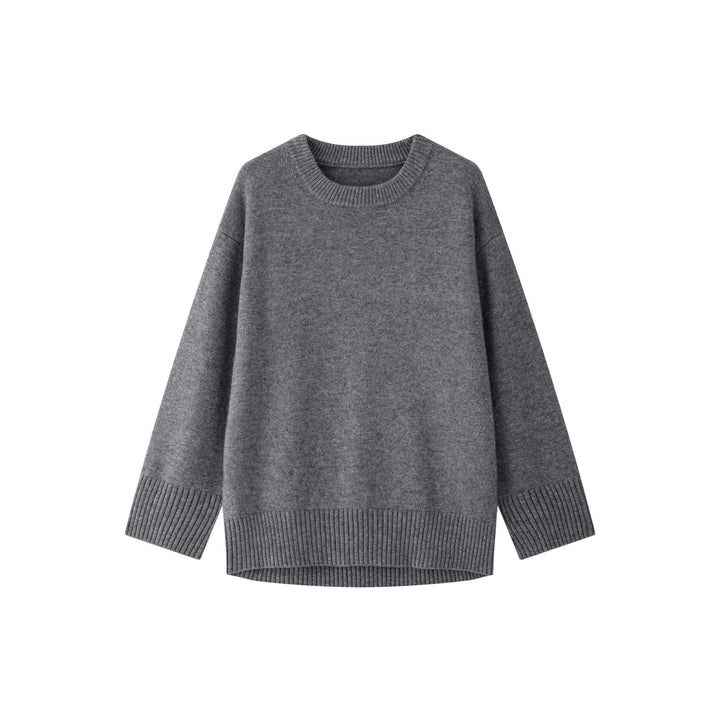 Women's Cozy Knit Loungewear Set made of Wool Blend with Oversized Sweater and Wide Palazzo Pants Mune Fashion
