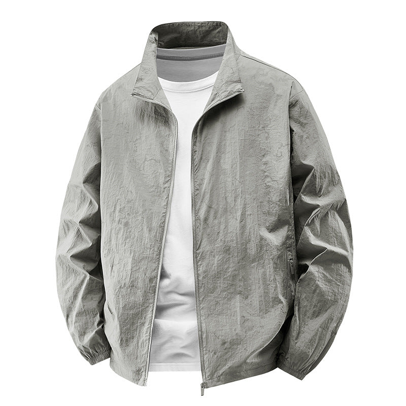 Men's Lightweight Transitional Jacket with High Collar Mune Fashion 1787797311