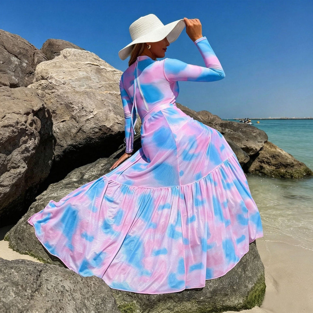 Women Long Sleeved Maxi Dress Mune Fashion