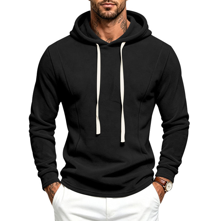 Men's Fluffy Hoodie made of Teddy Fleece with Drawstring Hem Mune Fashion