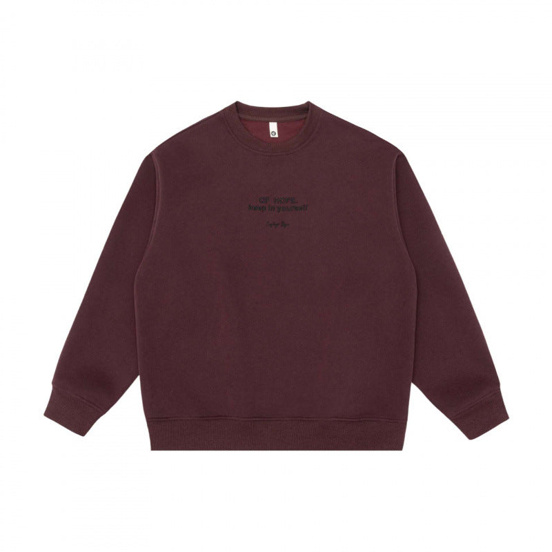 Unisex Oversized Sweatshirt with minimalist chest embroidery and ribbed hem Mune Fashion