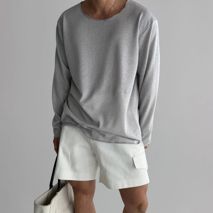 Men's Casual Crew Neck Shirt with Lightweight Fabric Mune Fashion