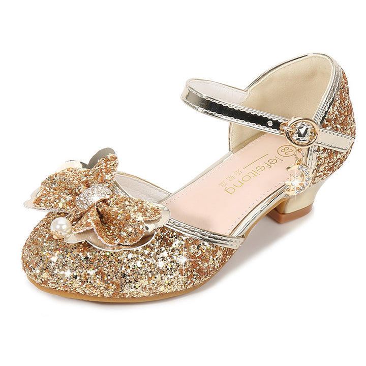 Girl Ballerina Shoes with Sparkling Floral Motif Mune Fashion