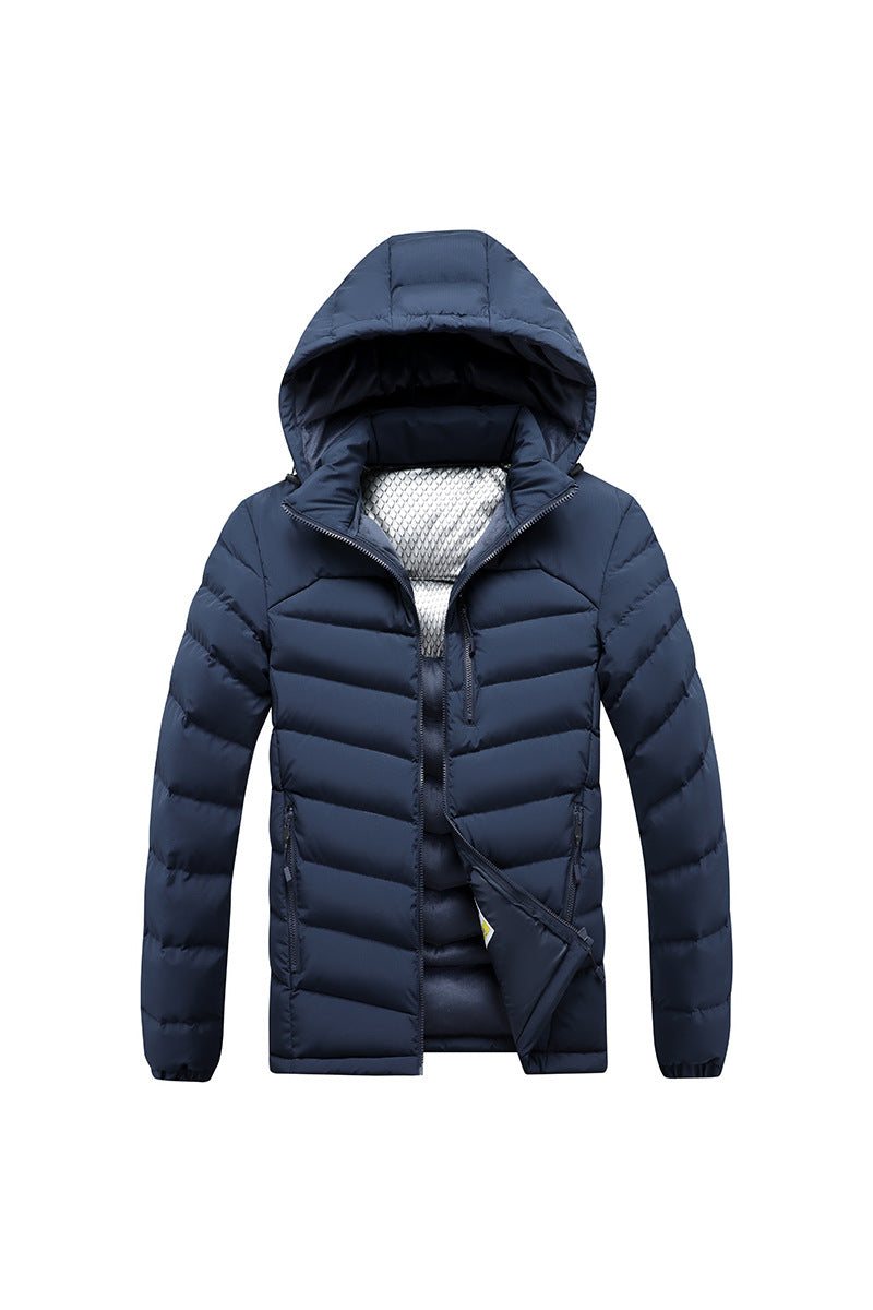 Men's padded jacket with thermal insulation, hood and reflective inner lining Mune Fashion
