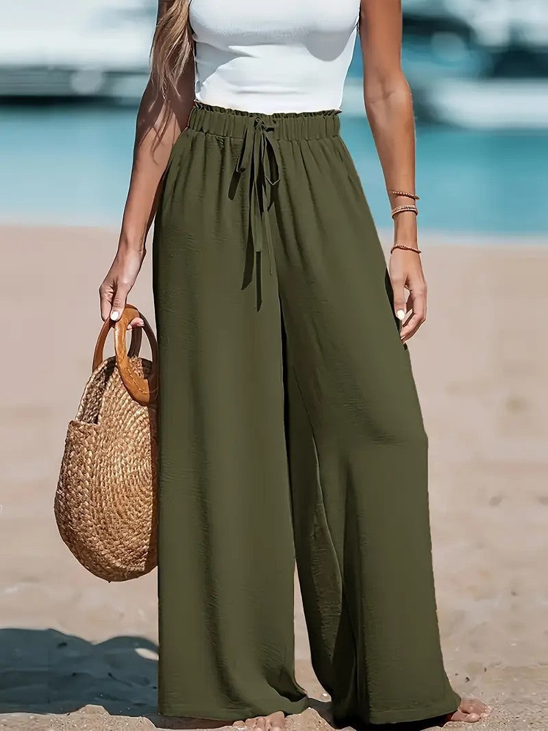 Women Wide Cut Summer Pants Mune Fashion