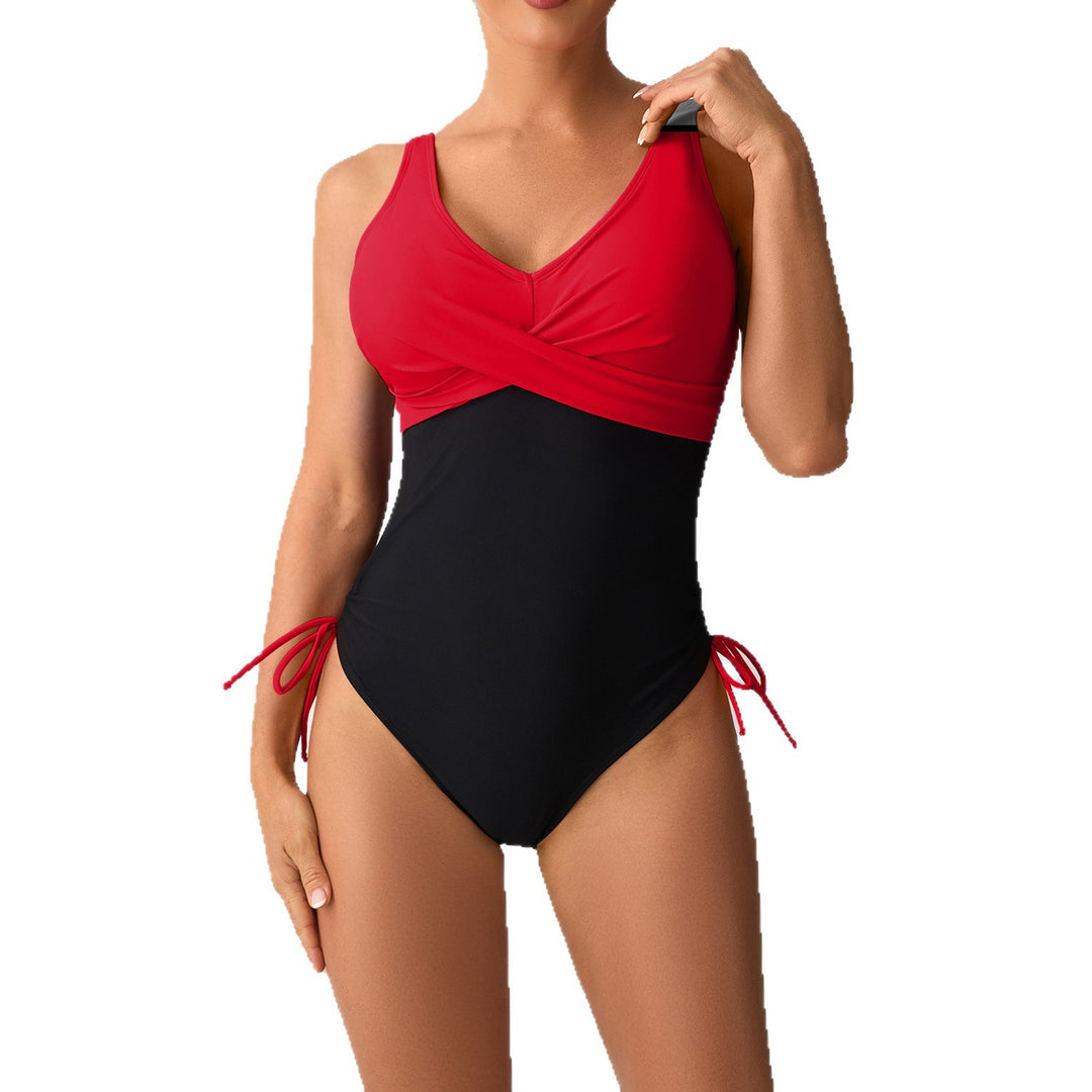 Women's High-Cut Swimsuit with Wrap Detail Mune Fashion