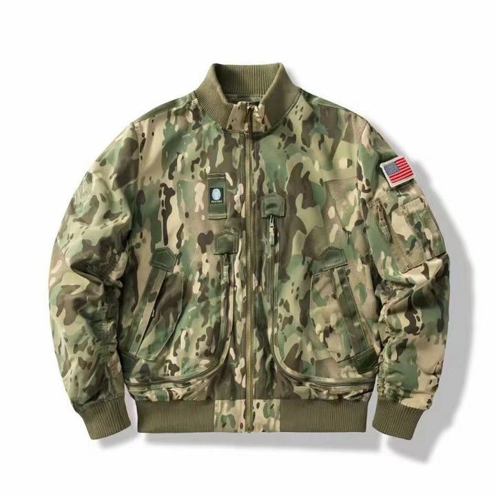 Men's bomber jacket pilot style lightly padded with two-way zipper and arm pocket Mune Fashion